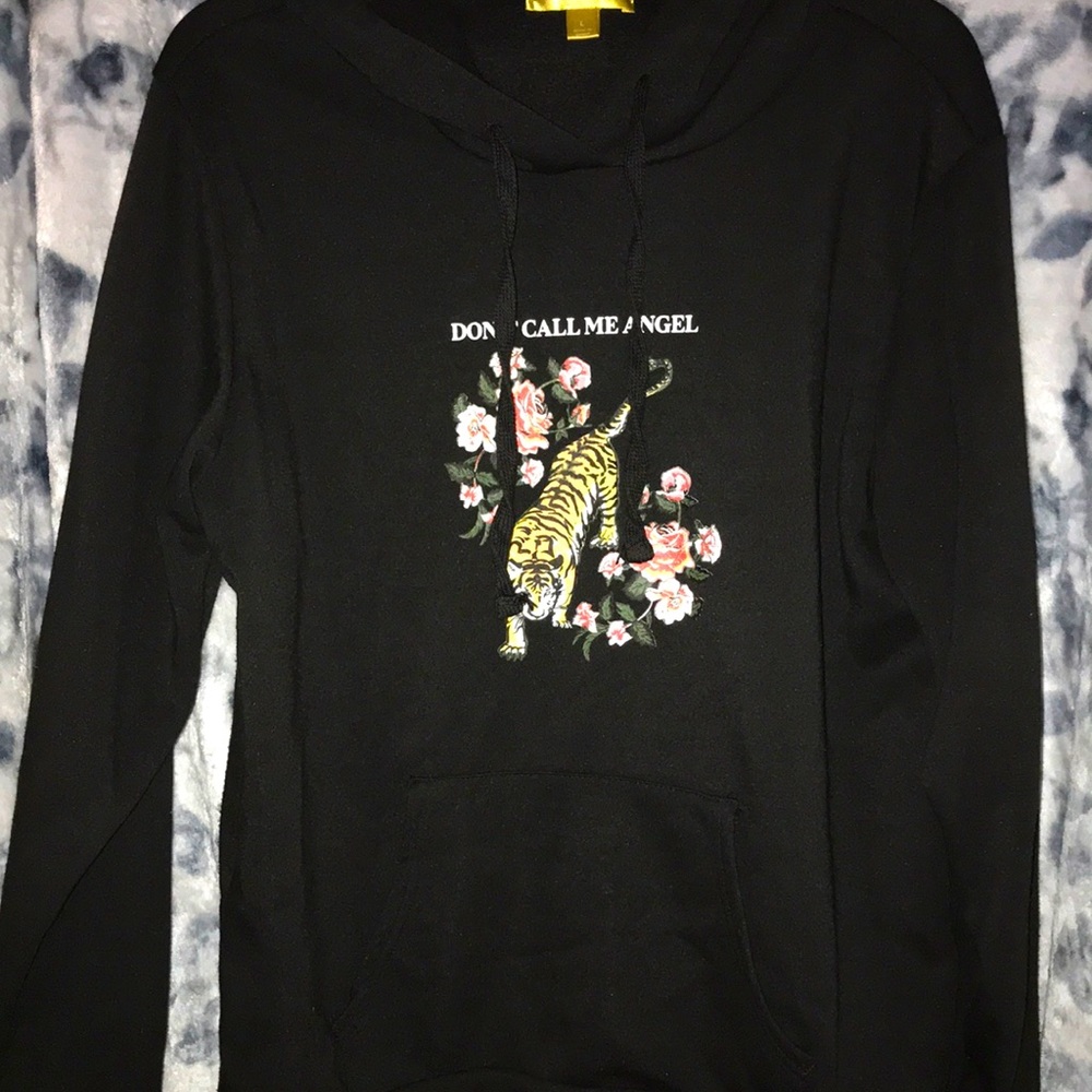 A hoodie that says don’t call me angel